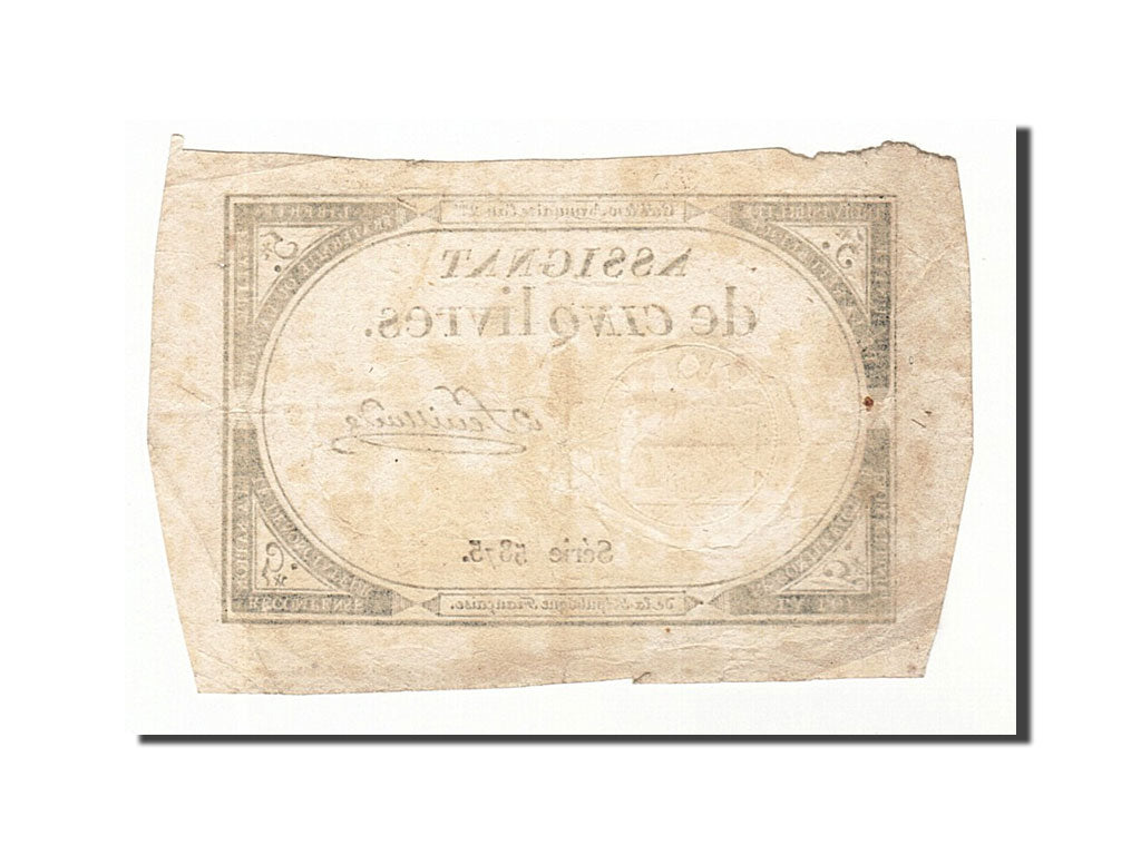 5 Livres type Domaines Nationaux, signé Feuillade
