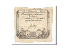 50 Sols type Domaines Nationaux, signé Saussay