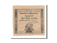 France, 10 Sous, 1792, KM #A64a, 1792-10-24, EF(40-45), Lafaurie #148, France,..