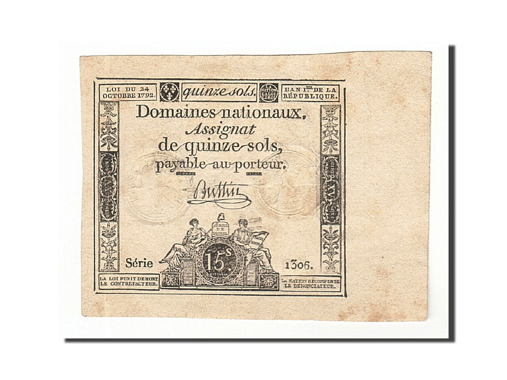 15 Sols type Domaines Nationaux, signé Buttin