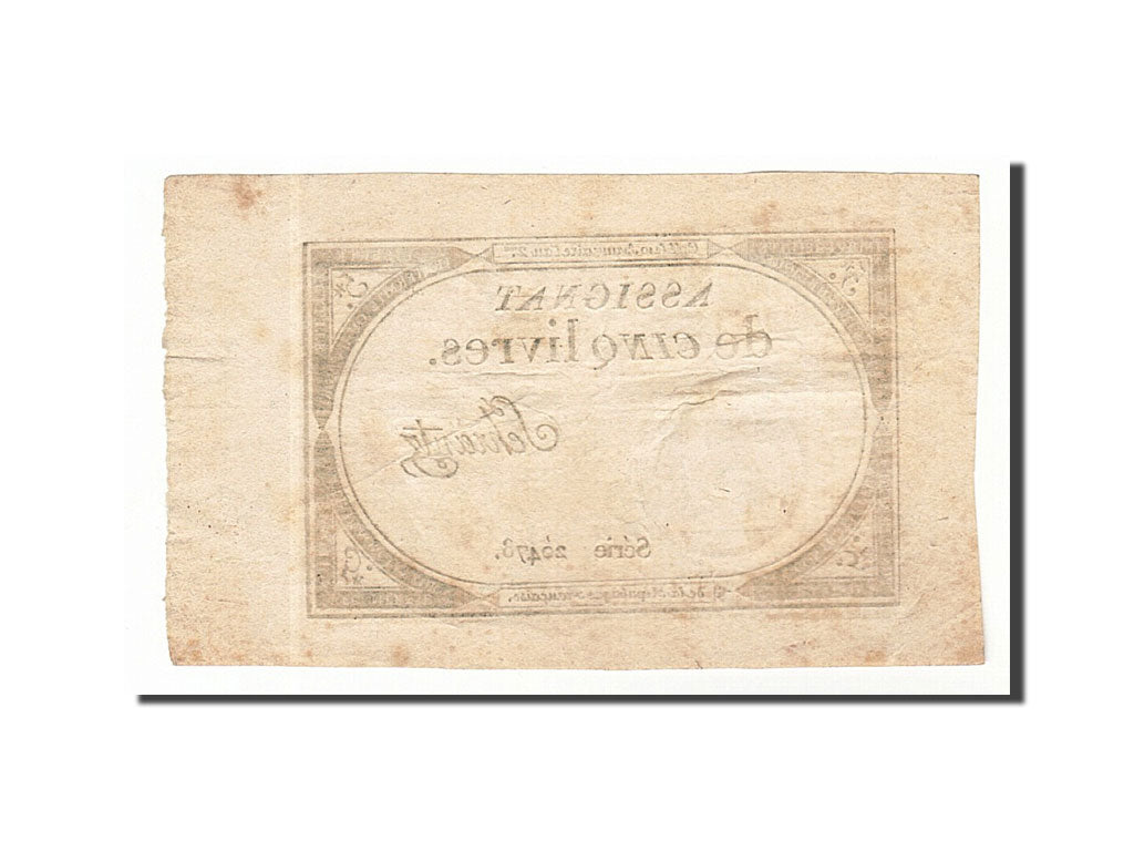 France, 5 Livres, 1793, KM #A76, 1793-10-31, EF(40-45), Lafaurie #171, France,..