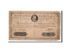 Banknote, France, 50 Livres, 1790, Millot, VF(20-25), KM:A34, Lafaurie:129