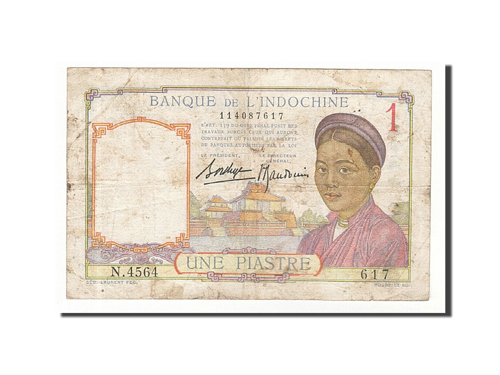 Indochine, 1 Piastre type 1932-39