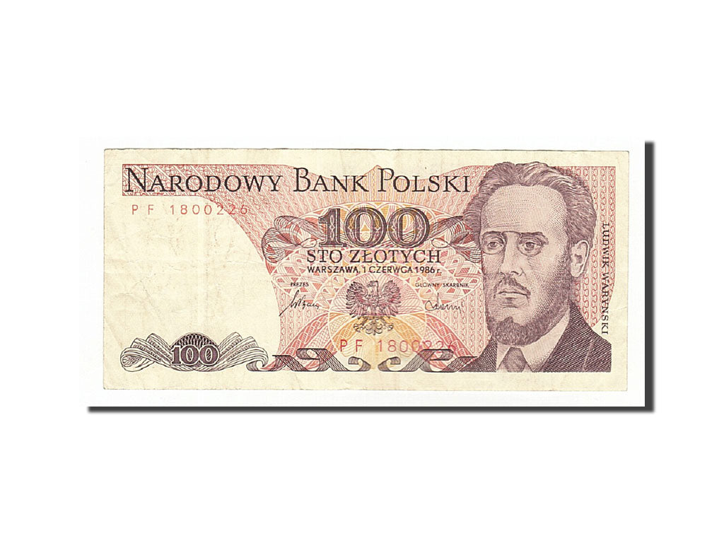 Poland, 100 Zlotych, 1986, KM #143e, 1986-06-01, EF(40-45), PF1800226
