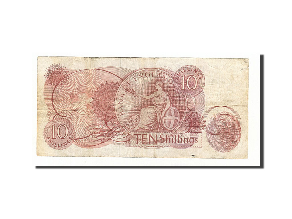 Great Britain, 10 Shillings, 1966, KM #373c, VF(20-25), 21S294596
