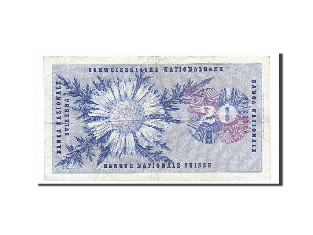 Banknote, Switzerland, 20 Franken, 1964, 1964-04-02, VF(30-35)