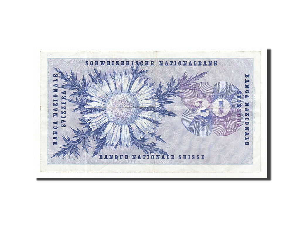 Banknote, Switzerland, 20 Franken, 1965, 1965-01-21, EF(40-45)