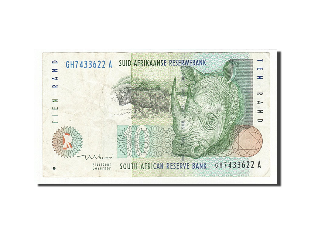South Africa, 10 Rand, 1999, KM #123b, VF(30-35), GH7433622A