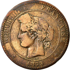 Coin, France, Cérès, 10 Centimes, 1873, Paris, VF(20-25), Bronze, KM:815.1
