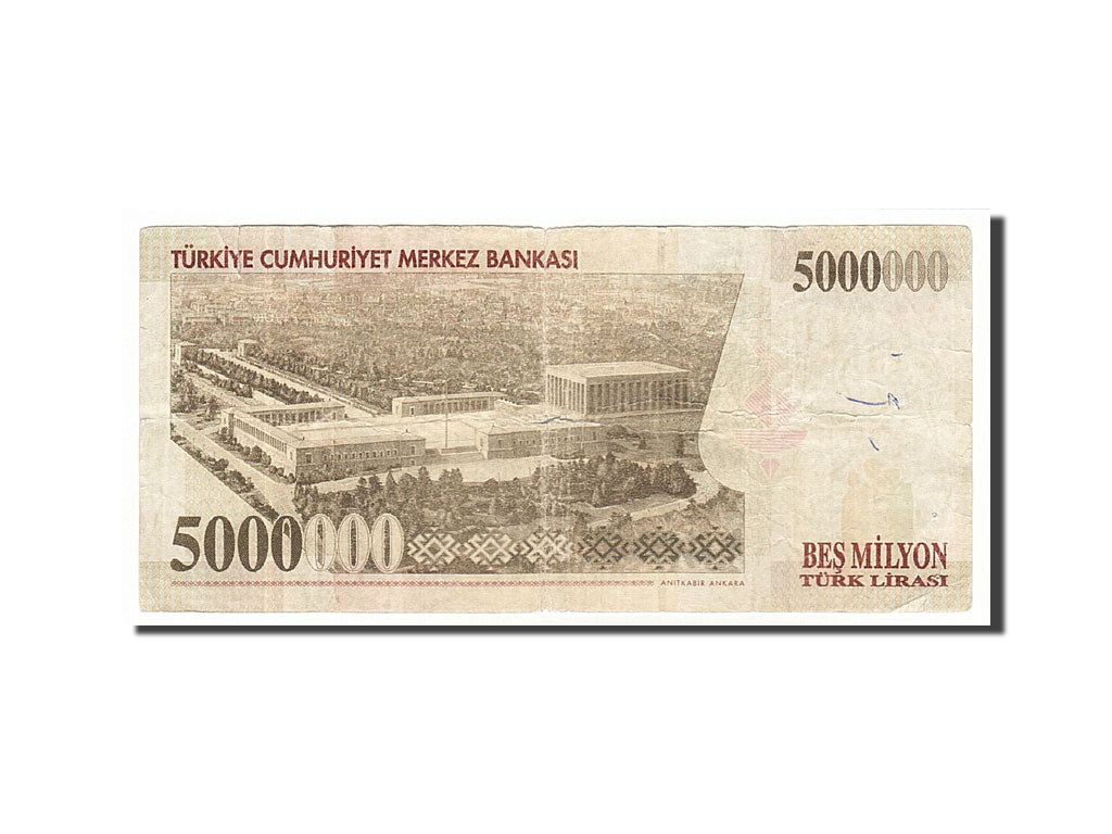 Turkey, 5,000,000 Lira, 1997, KM #210, VG(8-10), L01868882