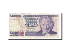 Turkey, 500,000 Lira, 1993, KM #208, VF(20-25), K01508116