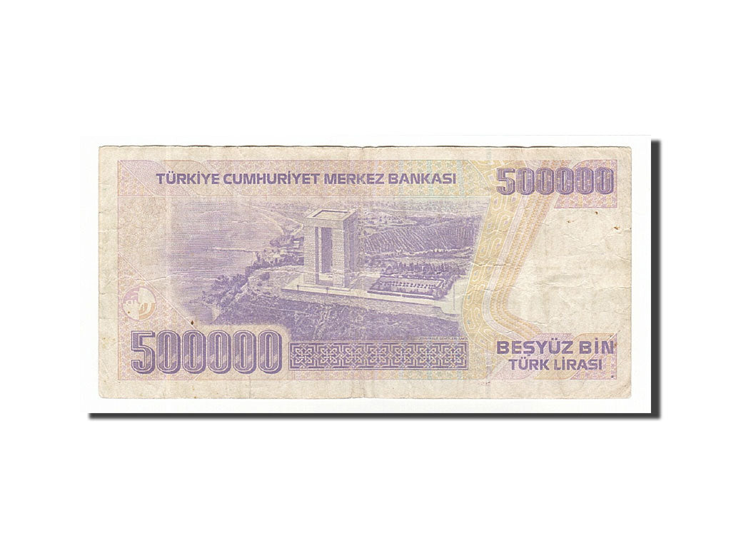 Turkey, 500,000 Lira, 1993, KM #208, VF(20-25), K01508116