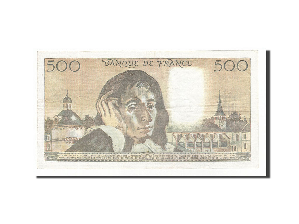 Banconote, Francia, 500 Francs, 500 F 1968-1993 ''Pascal'', 1982, 1982-08-05