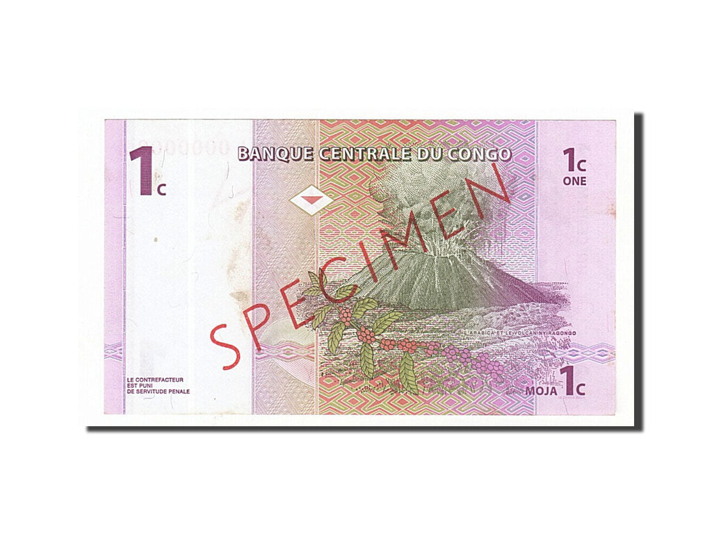 Banknote, Congo Democratic Republic, 1 Centime, 1997, 1997-11-01, UNC(60-62)
