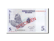 Biljet, Democratische Republiek Congo, 5 Centimes, 1997, 1997-11-01, SPL