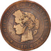 France, Cérès, 10 Centimes, 1876, Bordeaux, F(12-15), Bronze, KM:815.2
