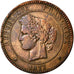 Moneta, Francja, Cérès, 10 Centimes, 1877, Paris, F(12-15), Bronze, KM:815.1