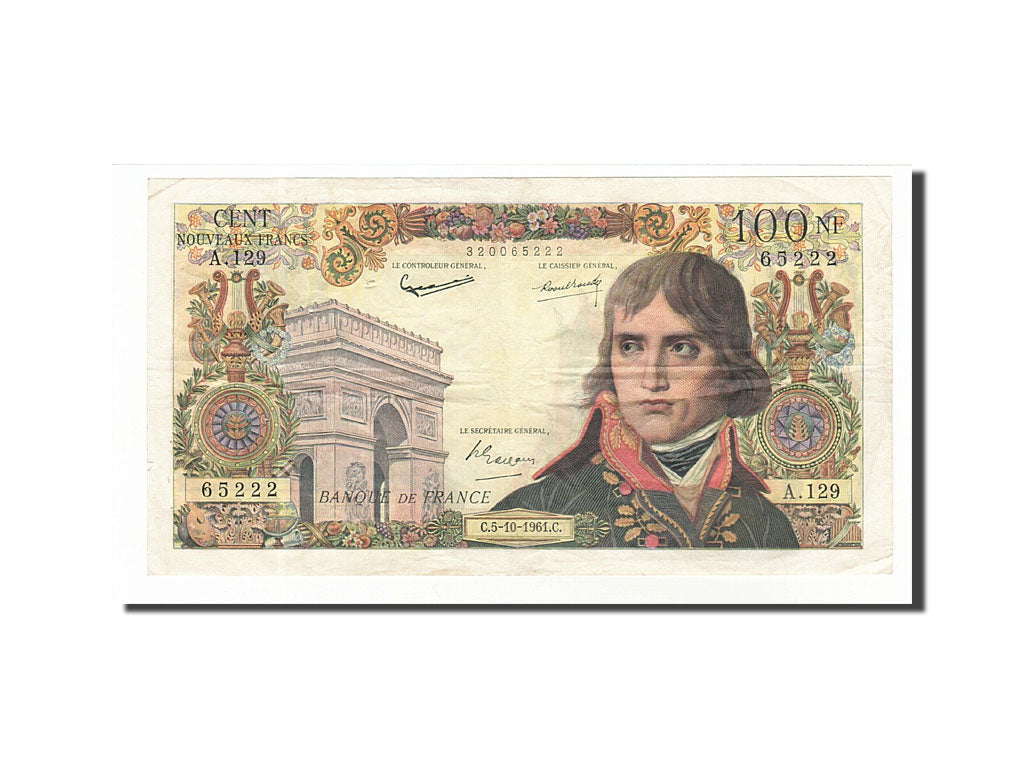 Francia, 100 Nouveaux Francs, 100 NF 1959-1964 ''Bonaparte'', 1961, KM:144a,...