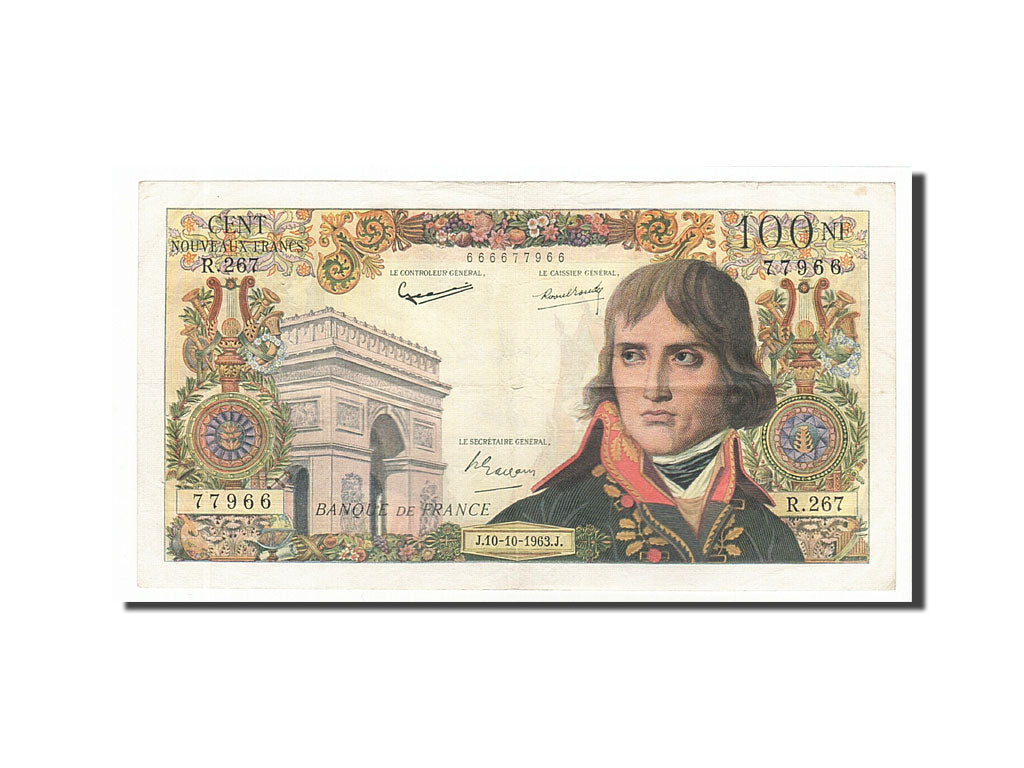 France, 100 Nouveaux Francs, 100 NF 1959-1964 ''Bonaparte'', 1963, KM #144a,...