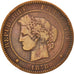 Moneda, Francia, Cérès, 10 Centimes, 1878, Paris, BC, Bronce, KM:815.1