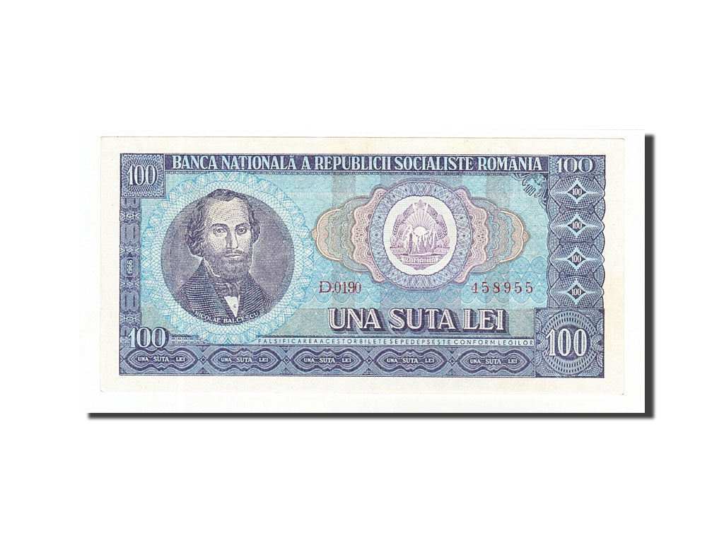 Biljet, Roemenië, 100 Lei, 1966, SPL