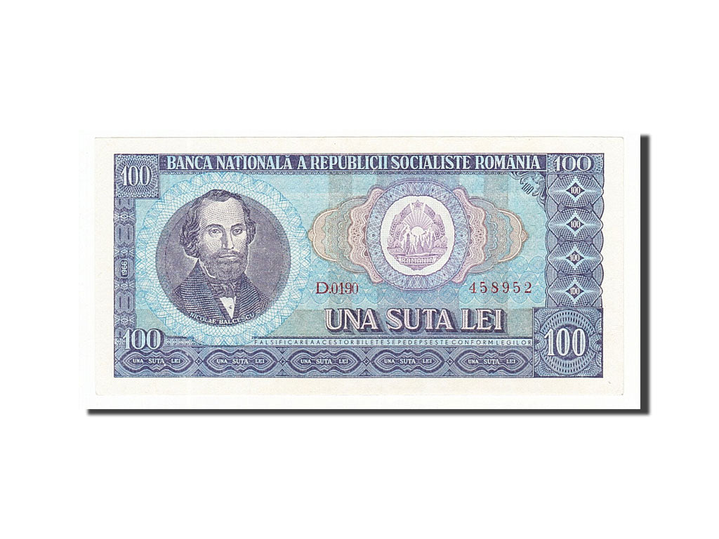Romania, 100 Lei, 1966, KM #97a, UNC(60-62), D.0190 458952