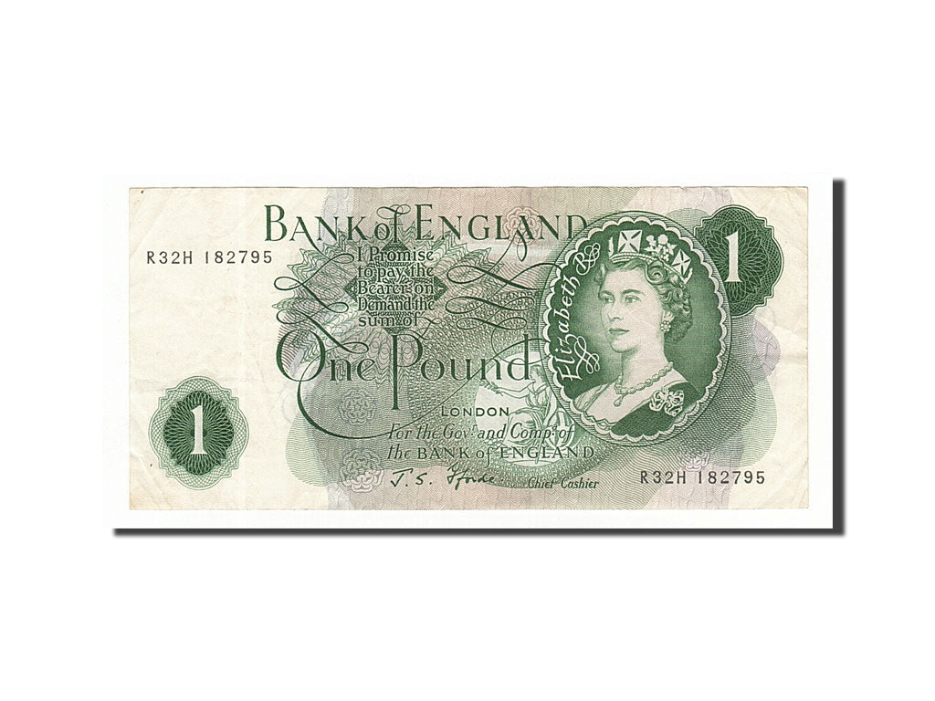 Great Britain, 1 Pound, 1966, KM #374e, EF(40-45), R32H182795