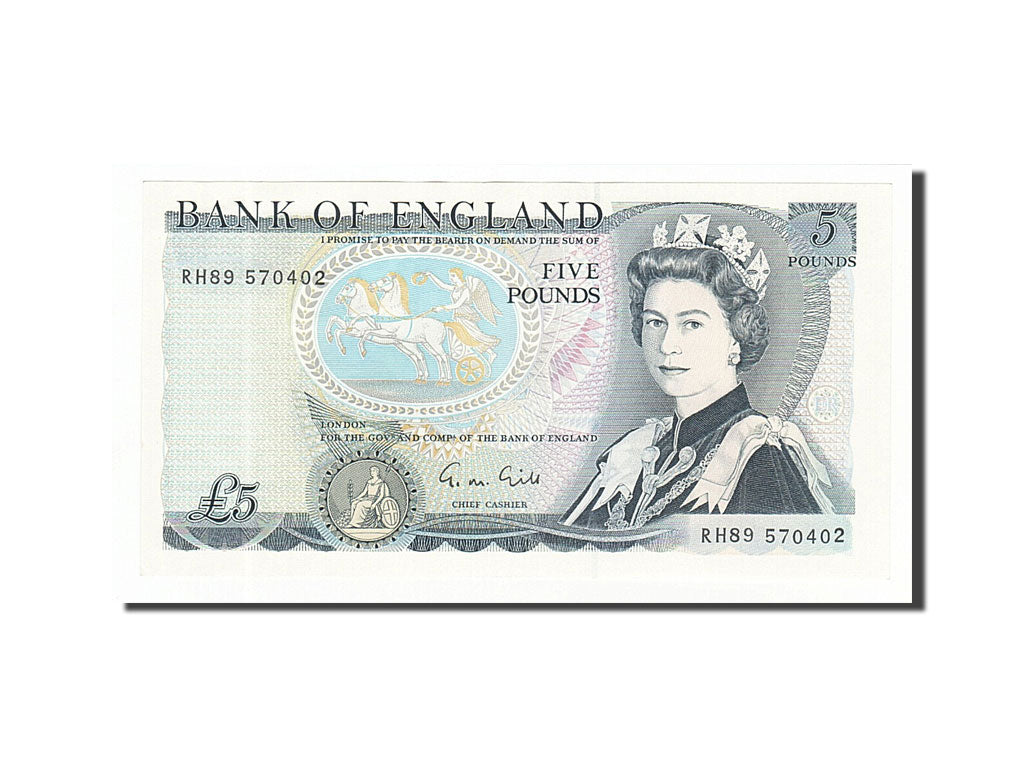 Geldschein, Großbritannien, 5 Pounds, 1988, UNZ-