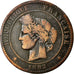 Moneta, Francja, Cérès, 10 Centimes, 1882, Paris, F(12-15), Bronze, KM:815.1