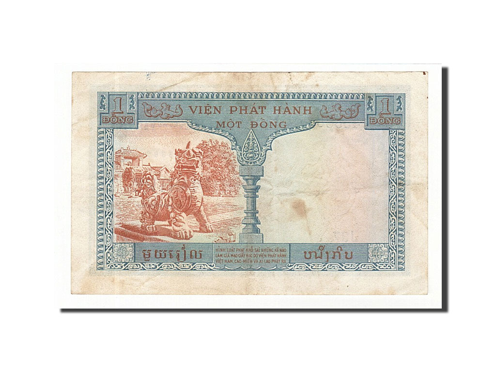 Indocina francese, 1 Piastre = 1 Dong, 1954, BB