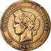 Moneta, Francja, Cérès, 10 Centimes, 1883, Paris, F(12-15), Bronze, KM:815.1