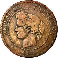 Moneda, Francia, Cérès, 10 Centimes, 1885, Paris, BC, Bronce, KM:815.1