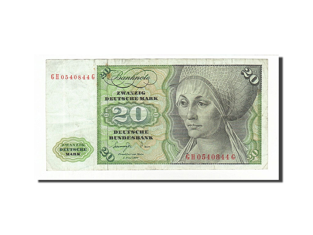 Banknote, GERMANY - FEDERAL REPUBLIC, 20 Deutsche Mark, 1977, 1977-06-01