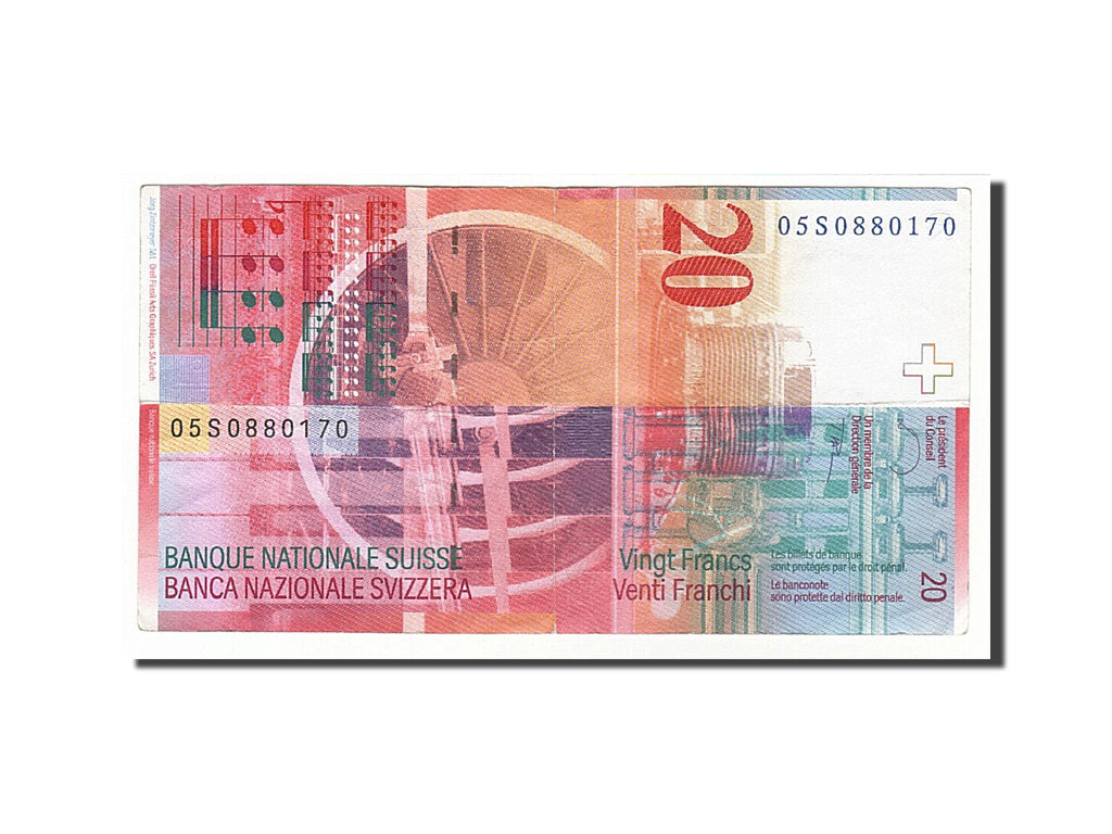 Banknote, Switzerland, 20 Franken, 2005, EF(40-45)