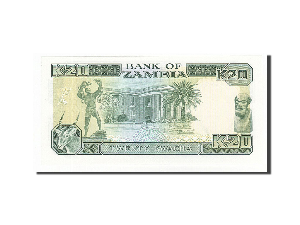 Banconote, Zambia, 20 Kwacha, 1989, FDS