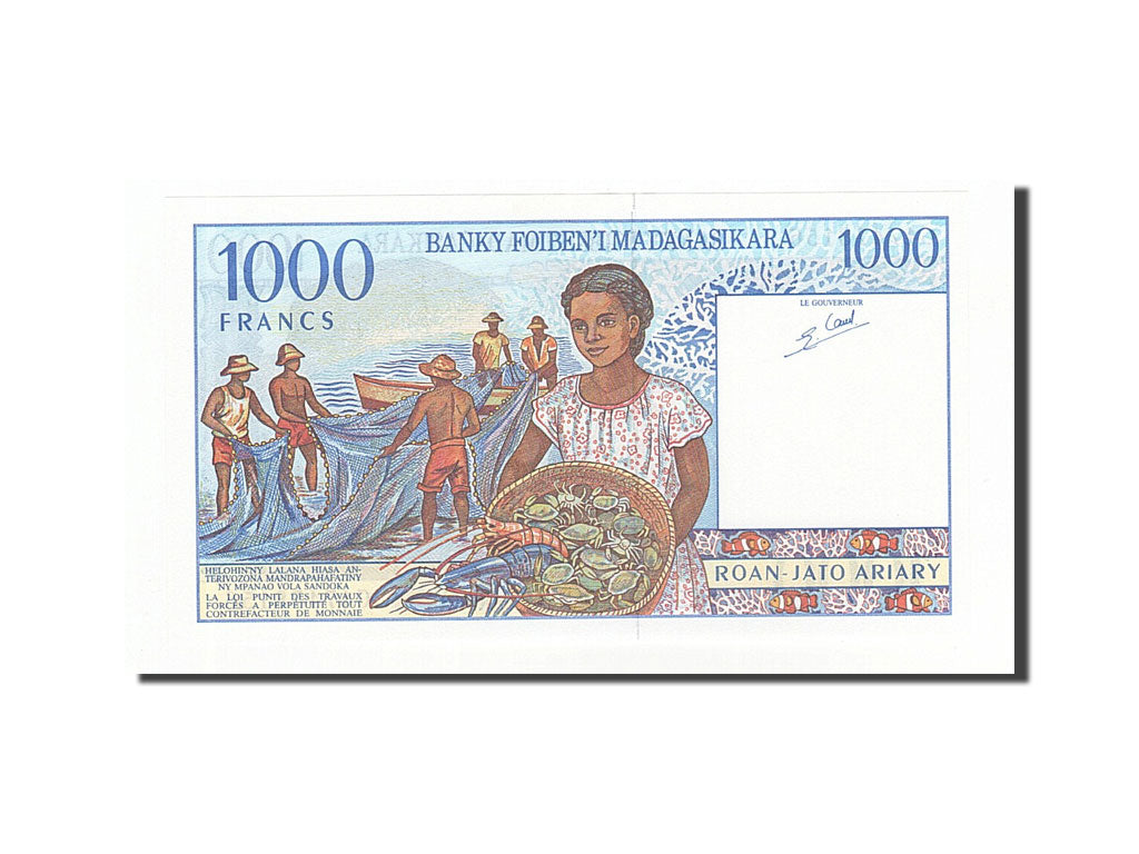 Banknote, Madagascar, 1000 Francs = 200 Ariary, 1994, UNC(65-70)