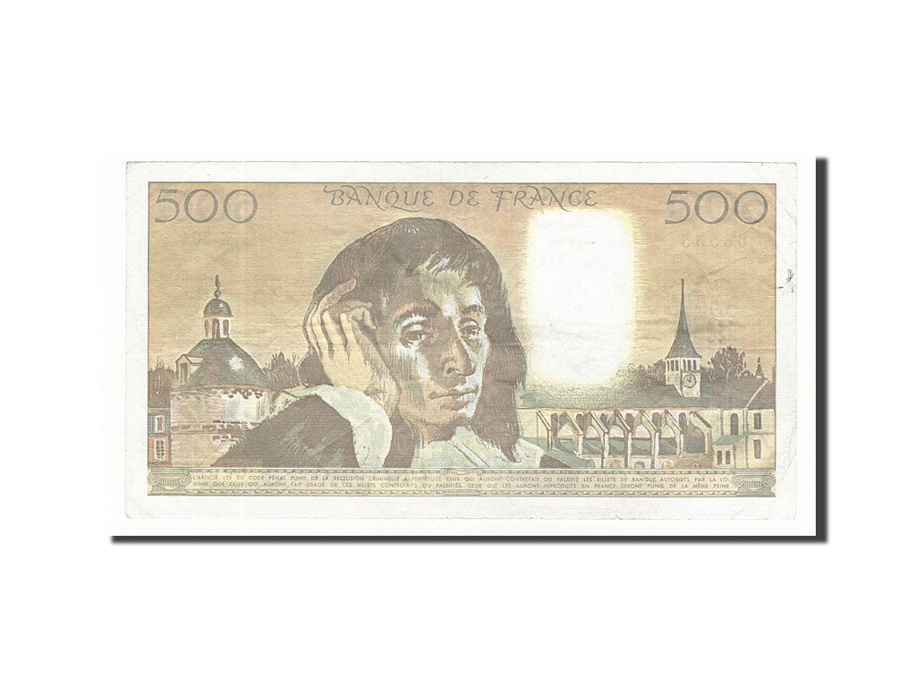 Billet, France, 500 Francs, 500 F 1968-1993 ''Pascal'', 1990, 1990-02-01, TB