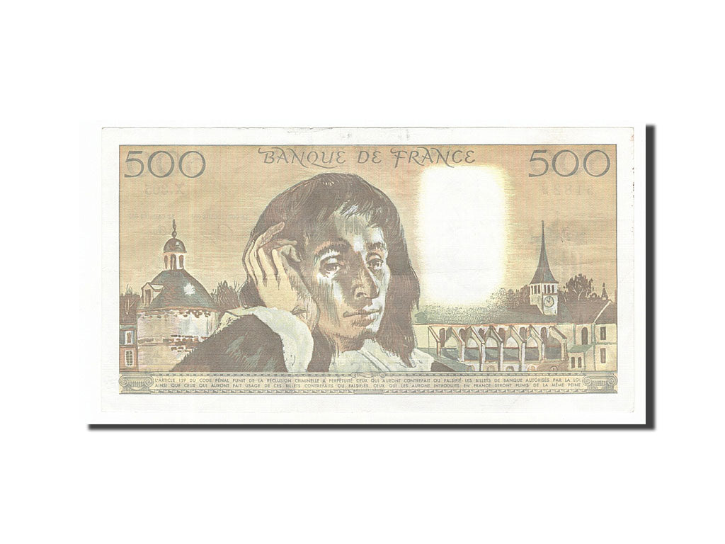 Banconote, Francia, 500 Francs, 500 F 1968-1993 ''Pascal'', 1990, 1990-02-01