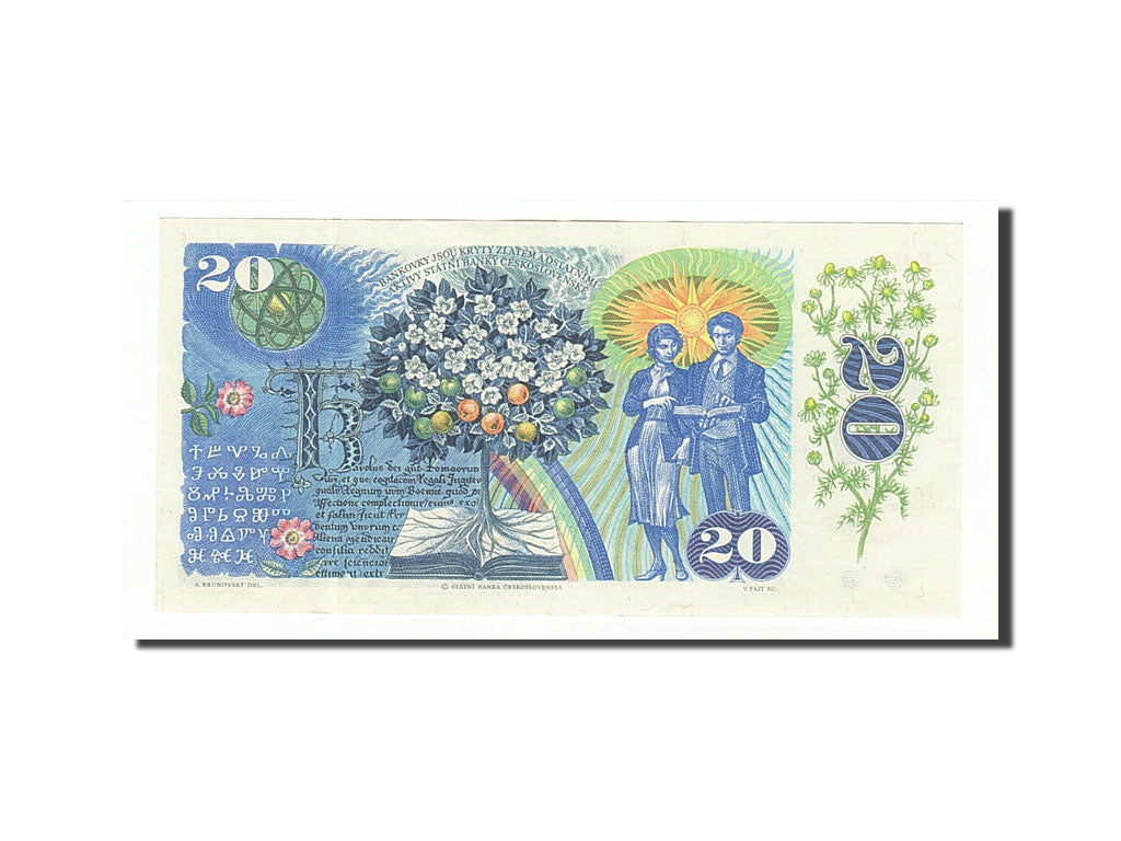 Czechoslovakia, 20 Korun, 1988, KM #95, AU(55-58), E05 995327