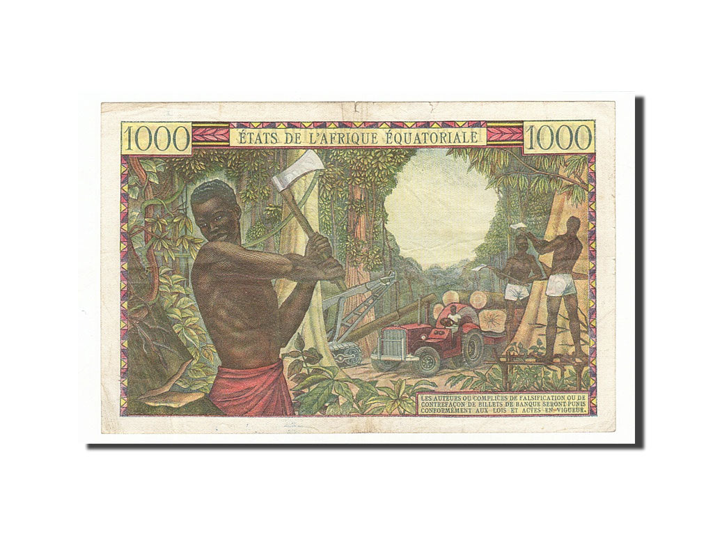 Banknote, EQUATORIAL AFRICAN STATES, 1000 Francs, 1963, EF(40-45)