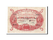 Banconote, Guadalupe, 5 Francs, 1928, BB