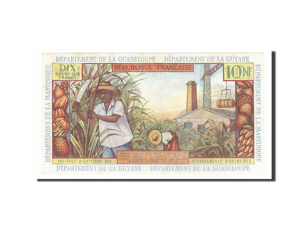 Banknote, French Antilles, 10 Nouveaux Francs, 1963, UNC(63)