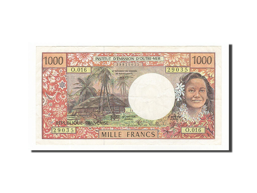 French Pacific Territories, 1000 Francs, 1996, AU(55-58)