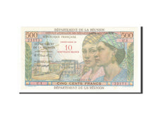 Banknot, Reunion, 10 Nouveaux Francs on 500 Francs, 1971, UNC(65-70)