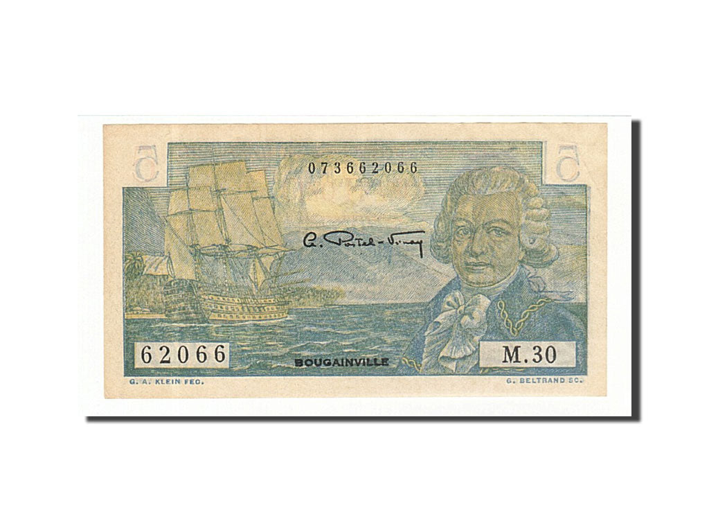 Guadeloupe, 5 Francs, 1947, KM #31, EF(40-45), M.30
