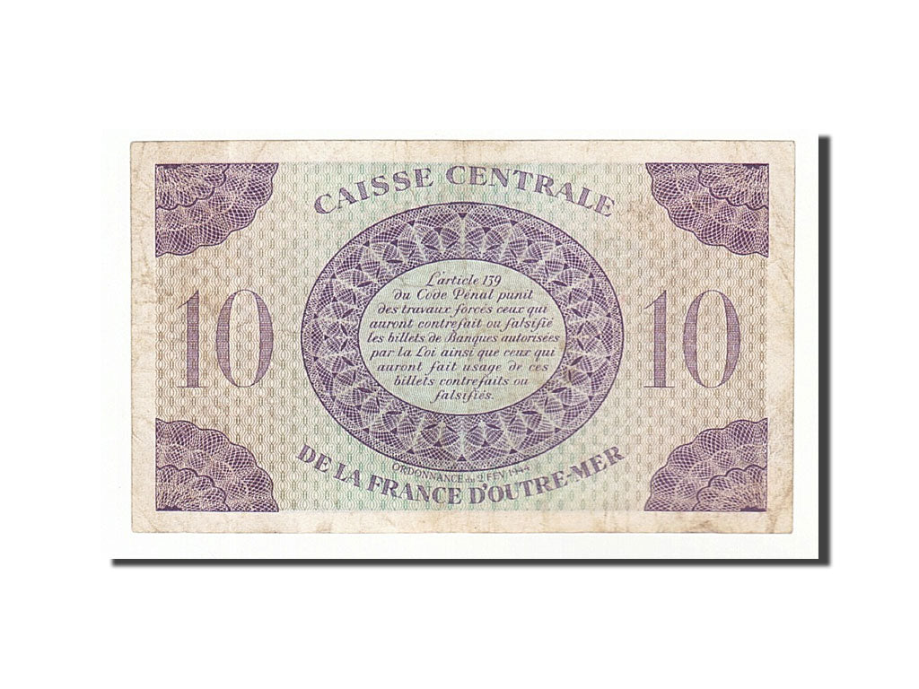 Martinique, 10 Francs type Marianne de Dulac