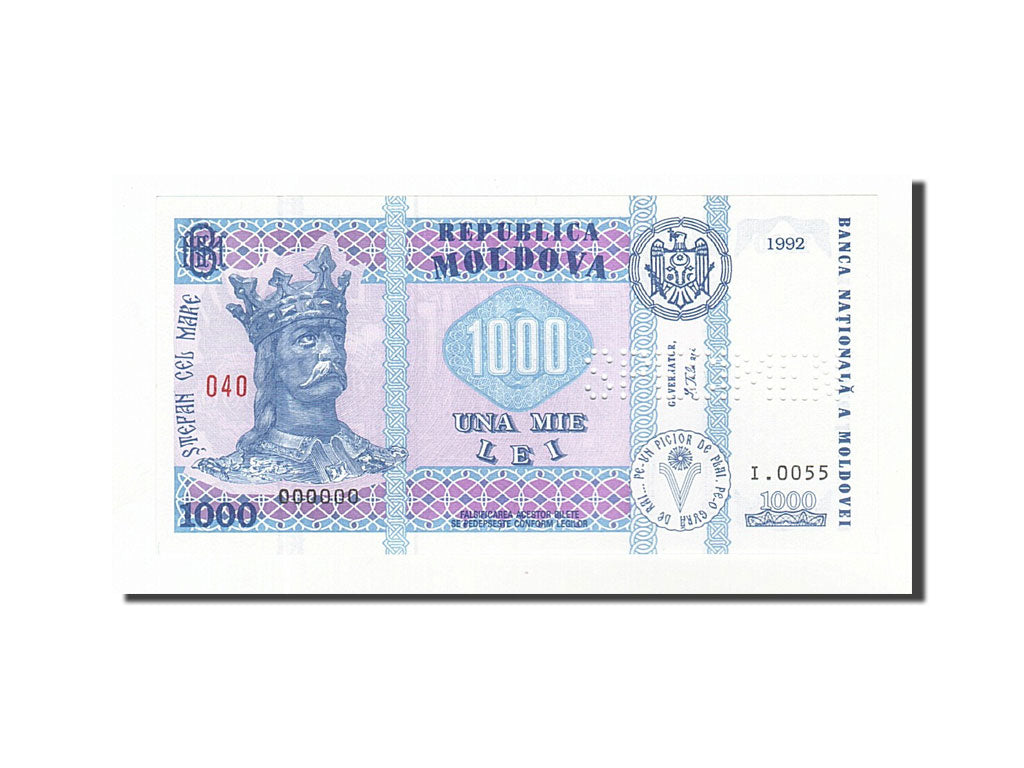 Banconote, Moldavia, 1000 Lei, 1992, FDS