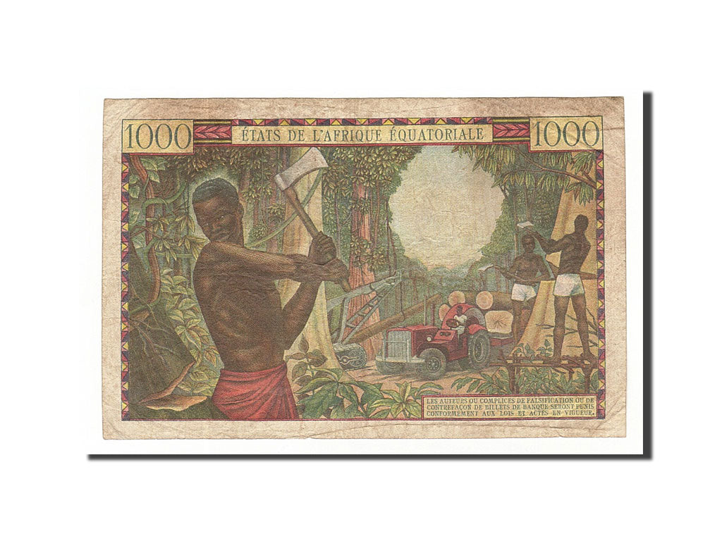 Equatorial African States, 1000 Francs, 1963, KM #5d, VF(20-25), J.17D