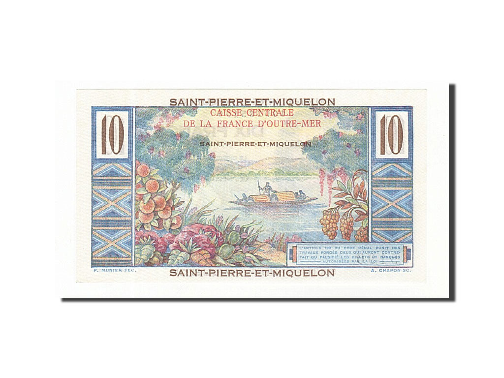 Banknote, Saint Pierre and Miquelon, 10 Francs, 1950, UNC(65-70)