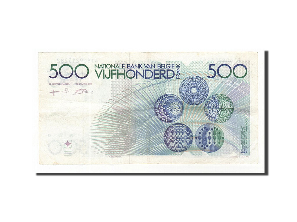 Banconote, Belgio, 500 Francs, 1982, BB